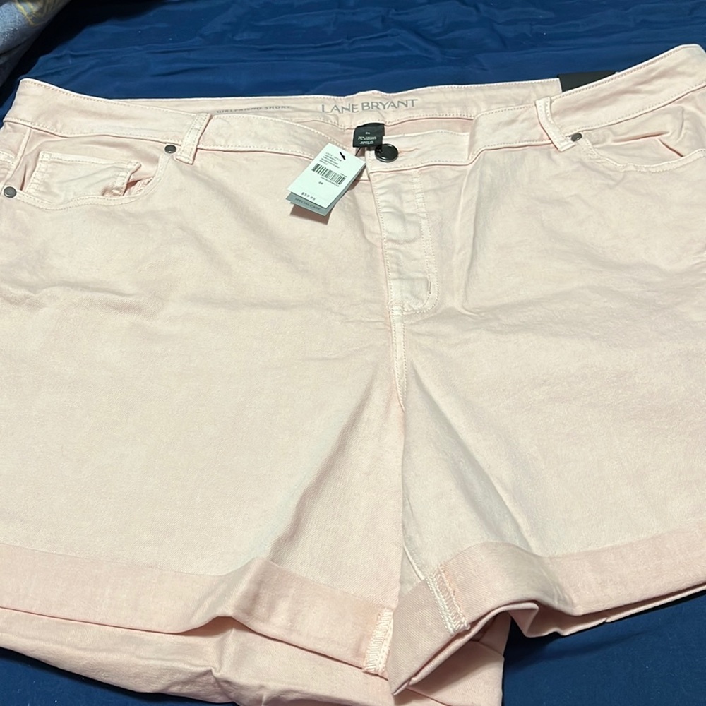 Lane Bryant size 26 pink jean shorts - never worn - price tags still on